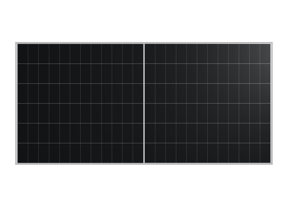A rectangle of power – this version with 72 cells delivers 670 watts.