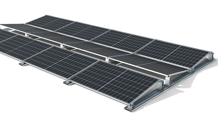 No stress: modules rest mechanically tension-free on the mounting system.