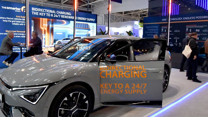 A gleaming future  – bidirectional charging was one of the key energy transition technologies presented at The smarter E Europe.