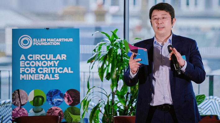 Jiang Li, vice president of CATL, speaks at the London Climate Action Week