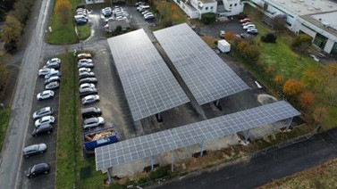 Many of the new installations take the form of solar canopies.