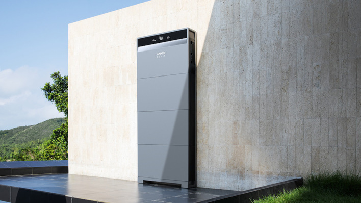 Hugging the wall – the Anker SOLIX X1 Home Energy Storage System.