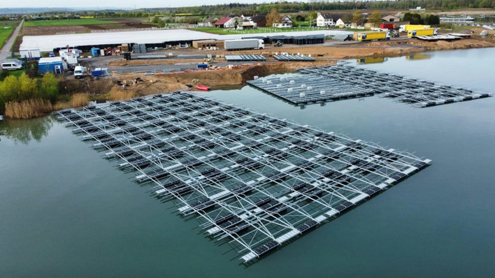 This 15 MW solar system in southeast Germany was built on the site of a disused gravel pit.