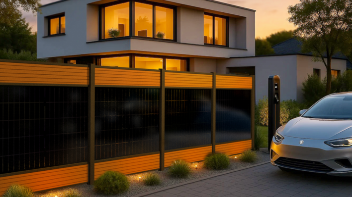 Solar fences of a piece with the home they supply.