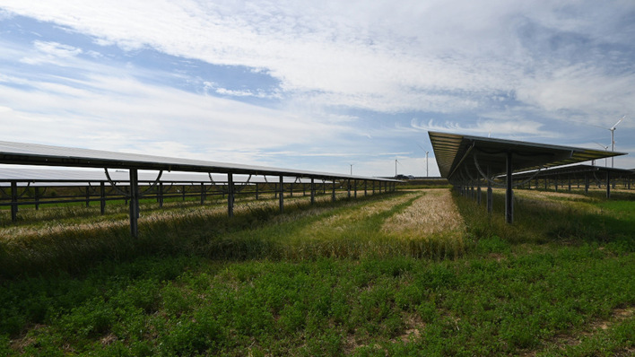 The facilities allow farming activities to continue alongside solar generation