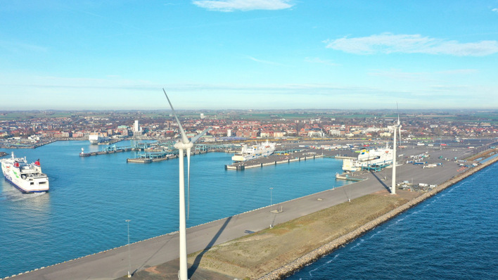 Enercon wind turbines power up the port one gust at a time in southern Sweden