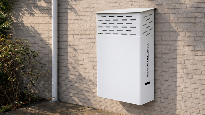 Batteryshelter from Conduct is a snug and safe enclosure for residential batteries