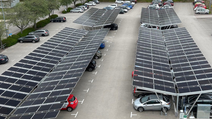 Oskarshamn’s prize-winning solar car park