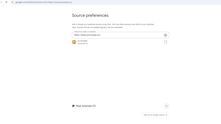 A single tick is all it takes to add the source to your search list