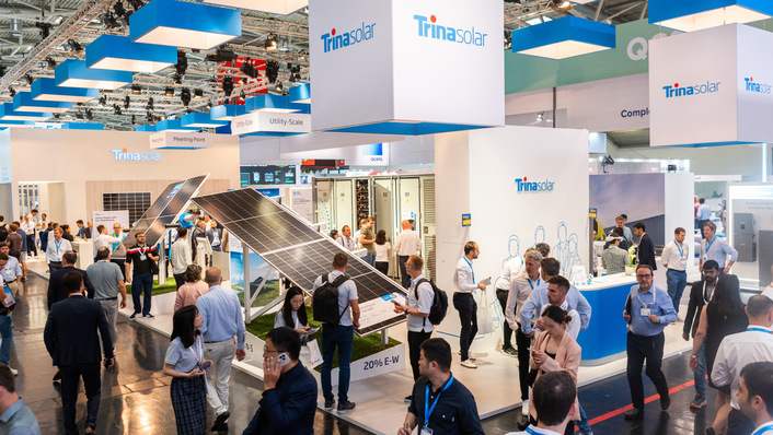 Trinasolar's stand at Intersolar Europe – the company returns to Hall A1 this June
