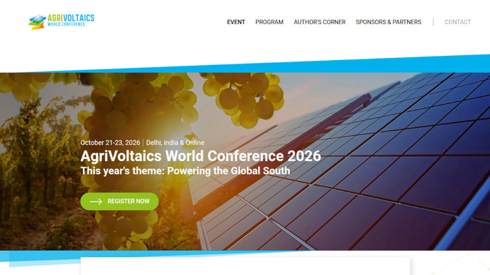 The Agrivoltaics World Conference 2026 puts the Global South at the centre