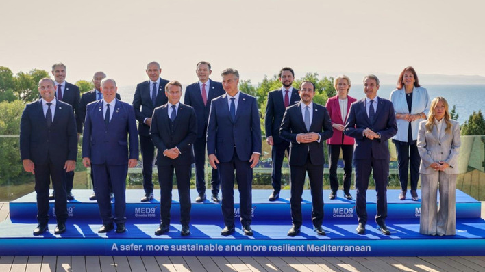 The MED9 leaders take their places in Split, with targets still to follow