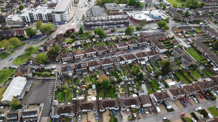 A typical British suburb, where solar no longer has to start on the roof