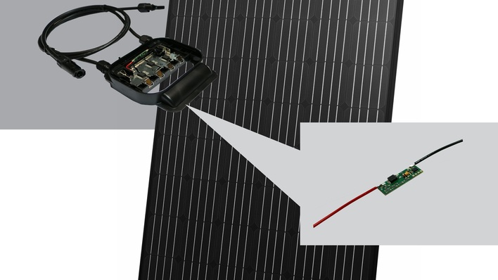 Thanks to an integrated chip the panels themselves are able to collect the data.