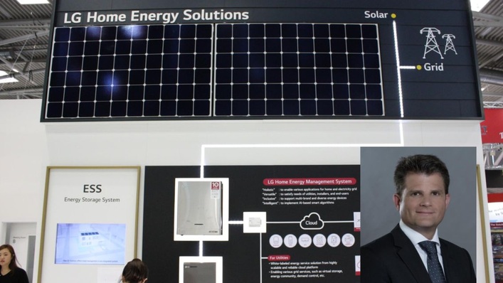 LG’s Michael Harre and the Home Energy Management System.