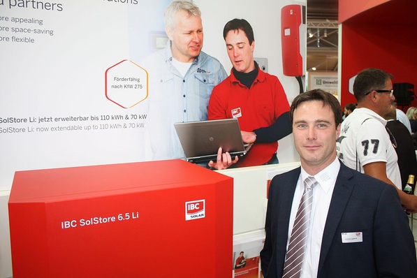 Andreas Lipphardt from IBC Solar is supervisor in energy storage systems installation.