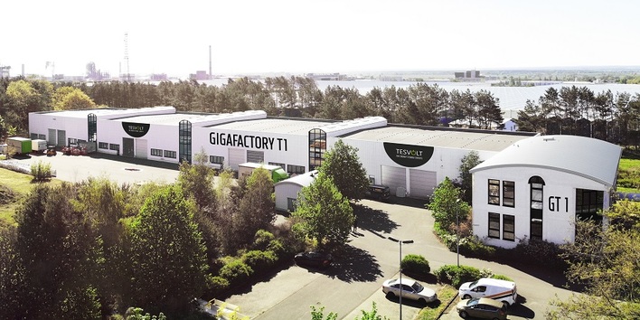 The new gigawatt factory for battery storage systems of Tesvolt in Wittenberg will produce carbon neutral.