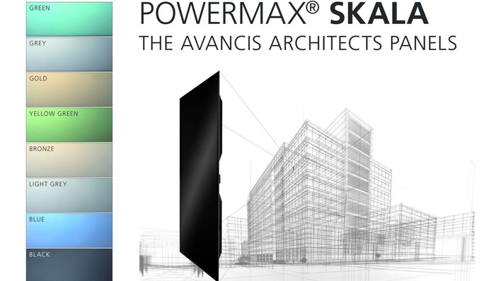 The Avancis Skala is also available in the colours anthracite, green, blue, grey and bronze.