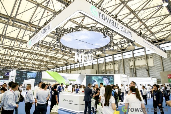Growatt’s stand at the SNEC PV Power Expo in Shanghai.