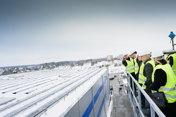 The largest photovoltaic installation in the Baltics on top of the RETAL factory, Lentvaris, Lithuania.