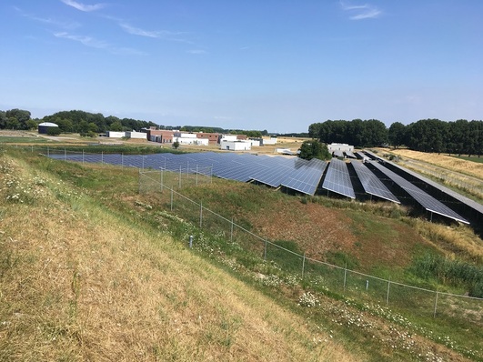 Solar park of Goldbeck Solar and Eneco in Hoek in the south of the Netherlands.