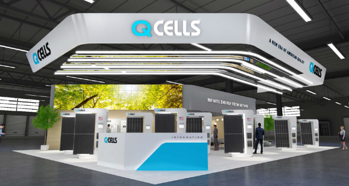 The booth of Q Cells at this year’s SPI in Salt Lake City