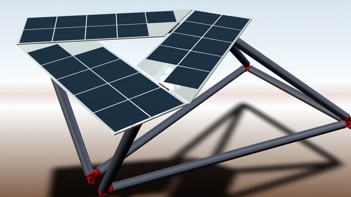 The new solar modules from Opes reduce the module weight by two thirds.