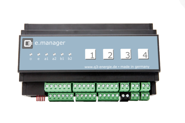 The e.manager is also equipped with Smart Home components like Homematic.