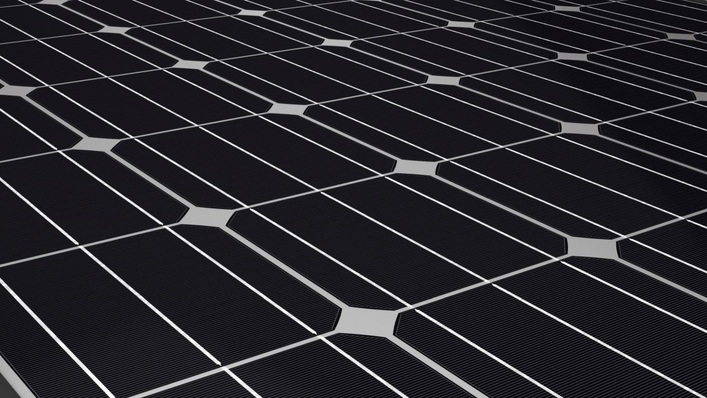 Mono cells have a homogenous black surface.