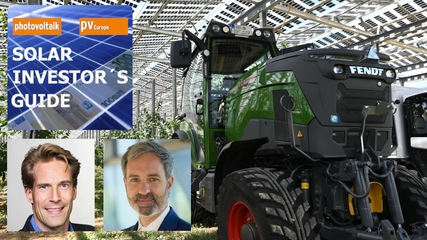 Stephan Schindele (right) and Karsten Schäfer discuss the emerging opportunities for PV in Europe.