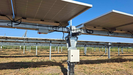The new solar park features advanced single-axis tracking