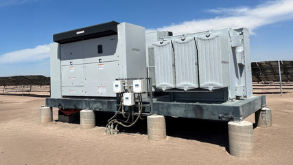 Ingecon Sun B series central inverters at the facility in the California desert