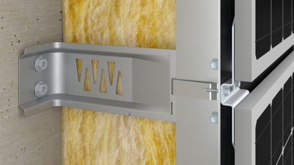 Precision connection: clips lock framed modules into place across various substructures