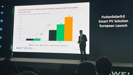 SolarPower analyst Antonio Arruebo at Huawei's Solar Summit in Frankfurt in late April