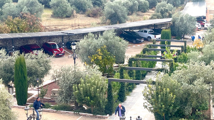 Pulling double duty in the Spanish sun – the carport at the Hotel Cigarral Santa María near Toledo
